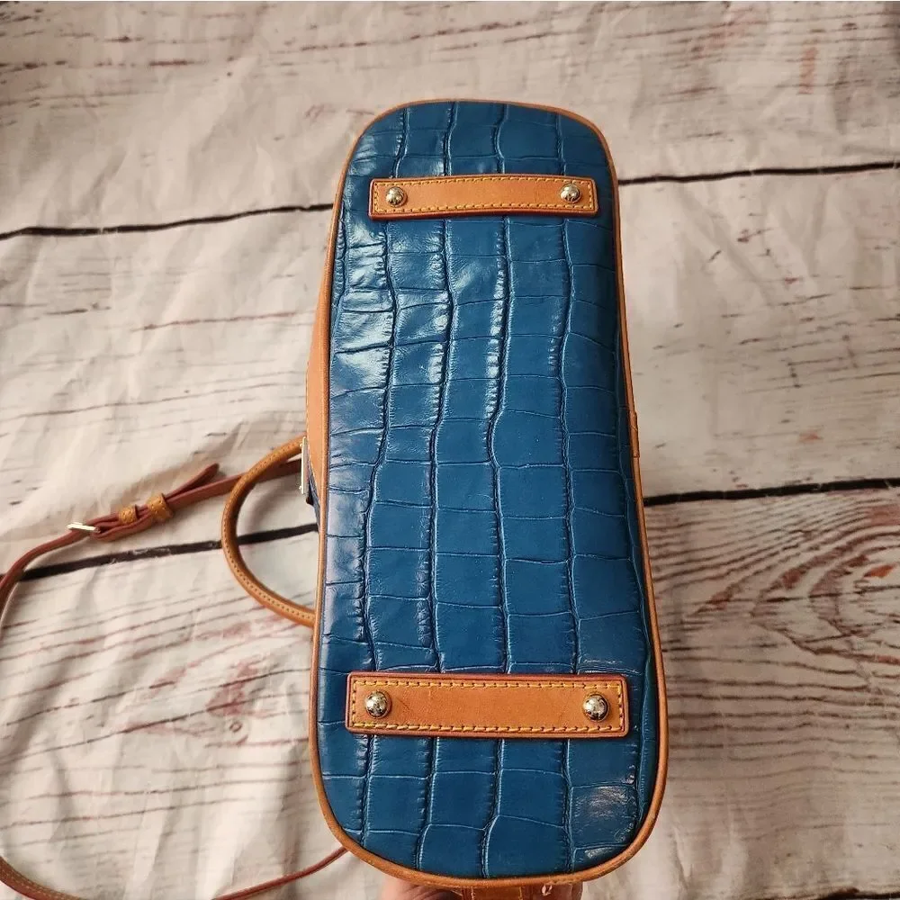 Dooney & Bourke Croc Embossed‎ Zip Satchel NWT